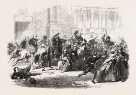 THE RECENT OUTBREAK AT WARSAW: THE RELIGIOUS PROCESSION PROCEEDING FROM THE CHURCH OF THE