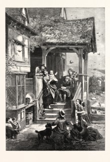 SPRING, THE RETURN OF THE SWALLOWS, FROM A DRAWING BY A. HUNT
