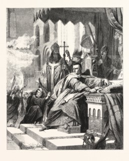THE CORONATION OF WILLIAM THE CONQUEROR, BY JOHN CROSS, EXHIBITED AT THE SOCIETY OF ARTS.