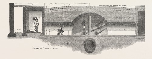 NEW SUBWAY, KING STREET, COVENT GARDEN, LONDON: CROSS SECTION, SHOWING THE SUBWAY AND THE SEWER