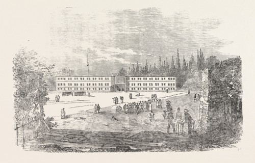 BARRACKS OF CASSIM PACHA, IN CONSTANTINOPLE, ISTANBUL, 1854