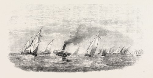 VESSELS PASSING THE BAR AT THE ROSETTA MOUTH OF THE NILE