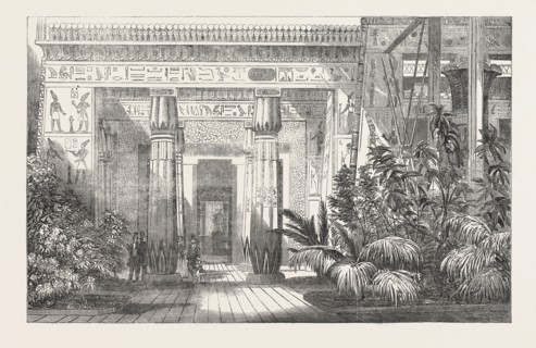 THE CRYSTAL PALACE: THE EGYPTIAN COURT, ENTRANCE TO THE TOMB OF BENI HASSAN, 1854