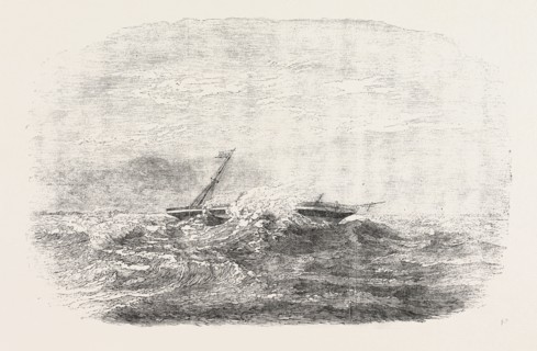 WRECK OF THE DOURO STEAMSHIP ON THE PARACELS IN THE CHINA SEA, 1854