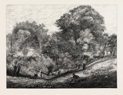 AN OLD ENGLISH HOMESTEAD PAINTED BY R. REDGRAVE, R.A.