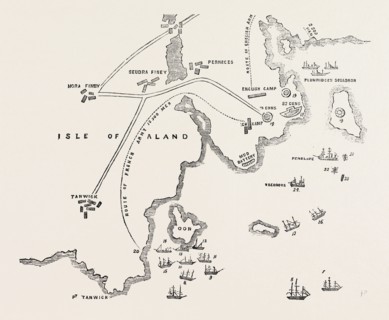 PLAN OF THE ATTACK ON BOMBARSUND, 1854