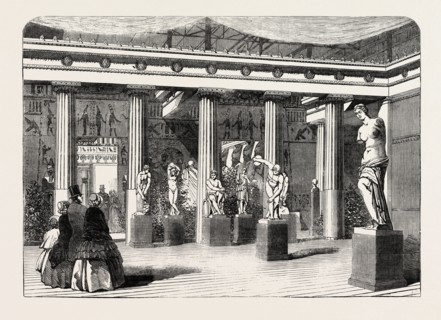 THE GREEK COURT, AT THE CRYSTAL PALACE, SYDENHAM, 1854, UK