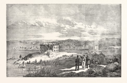 FORT NOTTICH, BOMARSUND. BREACH MADE BY AN ENGLISH THREE-GUN BATTERY, 1854