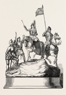 THE DONCASTER RACE PLATE, 1854, QUEEN PHILIPPA BEFORE THE BATTLE OF NEVILLE'S CROSS