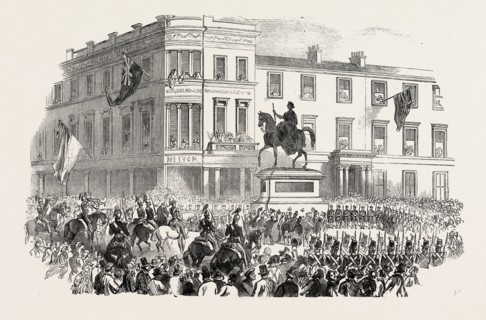 INAUGURATION OF MAROCHETTI'S STATUE OF HER MAJESTY, AT GLASGOW, UK, 1854