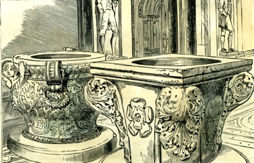 Birmingham, UK, the lobby in the new museum, 1885