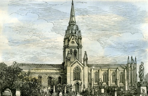 Aberdeen, The East and West Churches, 1885, UK