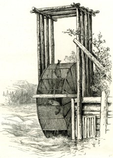 A Salmon Wheel on the Columbia River, 1891, USA