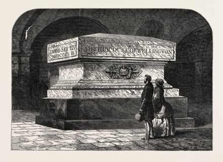 TOMB OF THE LATE DUKE OF WELLINGTON, IN THE CRYPT OF ST. PAUL'S CATHEDRAL, LONDON, 1854