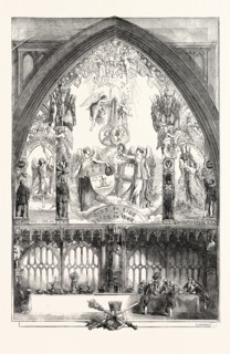 ALLEGORICAL PICTURE, BY ABSOLON AND FENTON, PAINTED FOR THE INAUGURATION DINNER OF THE LORD MAYOR,