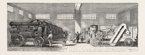 PORTABLE STEAM ENGINES AND THRASHING MACHINES, AT THE SMITHFIELD CLUB CATTLE SHOW, IN THE