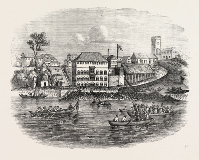 DEPARTURE OF THE EX-GOVERNOR FROM FREETOWN, SIERRA LEONE, 1854