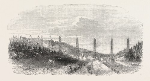 THE CRUMLIN VIADUCT, ON THE WESTERN VALLEY RAILWAY, 1854, UK