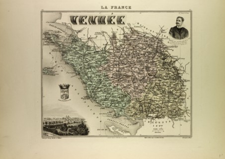 MAP OF VENDÃâE, 1896, FRANCE