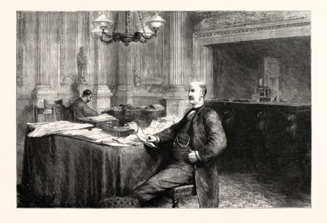 THE LORD MAYOR AT HOME, THE PARLOUR AT THE MANSION HOUSE, LONDON, UK