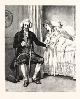 He then sat down beside her and felt her pulse