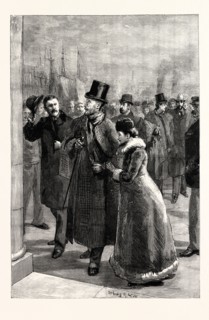 THE ARREST OF MESSRS. O'BRIEN AND DILLON ON THEIR ARRIVAL AT FOLKESTONE, UK