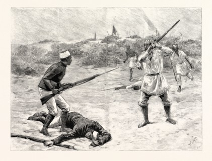 THE BATTLE OF TOKAR, EASTERN SOUDAN: A PRIVATE OF THE TWELFTH SOUDANESE REGIMENT DEFENDING HIS