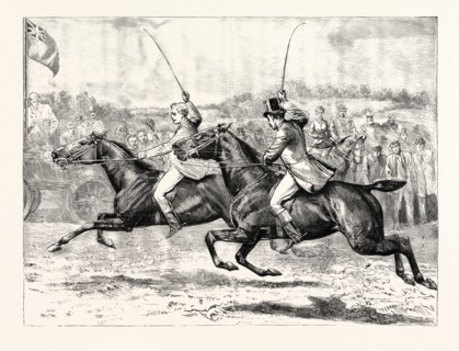 THE HOUSE OF COMMONS STEEPLECHASE, A CLOSE FINISH IN THE HEAVY WEIGHT DIVISION: LORD HENRY BENTINCK