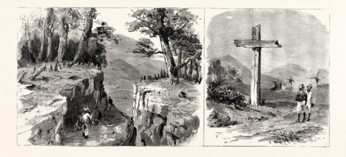 GENERAL WOLSELEY'S EXPEDITION AGAINST THE TSAWBWA OF WUNTHO, UPPER BURMA: Interior of Stockade at
