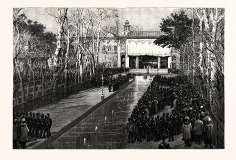 NEW YEAR'S CEREMONIES BEFORE THE SHAH OF PERSIA AT TEHERAN. The Persians begin their New Year on