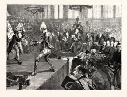 SPEECH DAY AT MERCHANT TAYLORS' SCHOOL: PERFORMANCE OF BOMBASTES FURIOSO BY THE BOYS IN THE HALL OF
