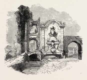 RUINED FOUNTAIN ON THE CAMPAGNA. Italy