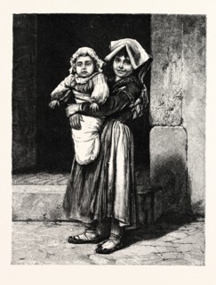 PEASANT CHILDREN OF THE CAMPAGNA. Italy