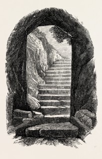 ENTRANCE TO CATACOMBS. Rome, Italy