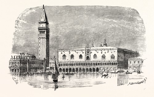 CAMPANILE OF ST. MARK'S, AND PALACE OF THE DOGES, VENICE