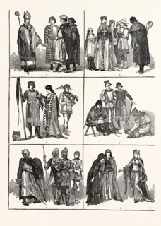 NORMAN COSTUMES OF THE ELEVENTH AND TWELFTH CENTURIES: 1. Bishops and Barons (11th Century) 2.
