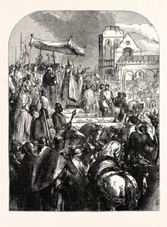 POPE URBAN II. PREACHING THE FIRST CRUSADE IN THE MARKET PLACE OF CLERMONT