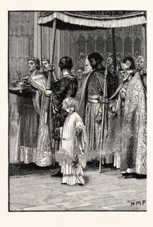 CORONATION OF RICHARD IN WESTMINSTER ABBEY: THE PROCESSION ALONG THE AISLE
