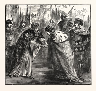 EDWARD RECEIVING KING JOHN OF FRANCE