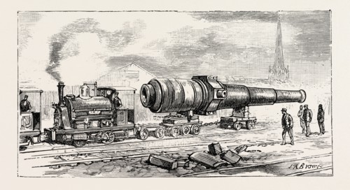 MOVING A HUNDRED-AND-TEN TON GUN.