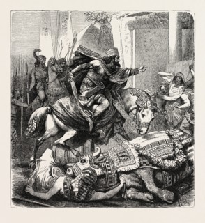 CAMBYSES KILLS THE APIS, THE SACRED BULL OF THE EGYPTIANS.