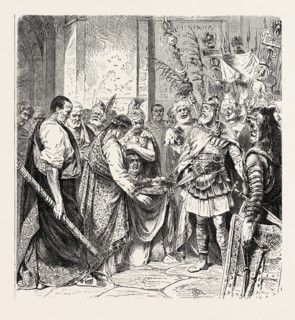 AUGUSTULUS, THE LAST ROMAN EMPEROR, SURRENDERS TO ODOACER.