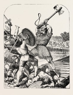 NORTHMEN WARRIORS IN COMBAT.