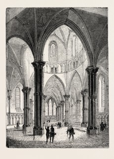 INTERIOR OF THE TEMPLE CHURCH IN LONDON.