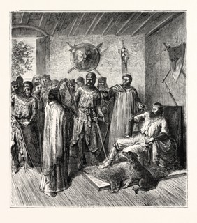 THE HARPER IN THE BARON'S HALL, 12TH CENTURY.