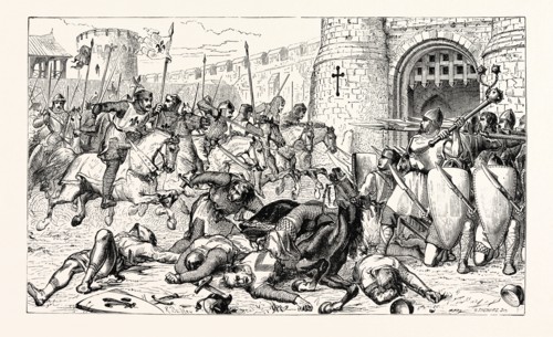 ATTACK AND DEFENCE OF A CASTLE, 12TH CENTURY