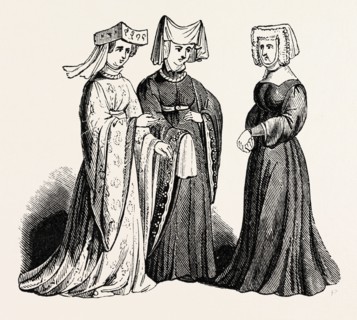 COSTUME OF NOBLEWOMEN. TIME OF EDWARD I. AND EDWARD II.