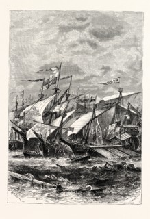BATTLE OF SLUYS, BETWEEN THE ENGLISH AND FRENCH FLEETS. A.D. 1340.