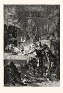EDWARD THE BLACK PRINCE SERVES HIS PRISONER, JOHN OF FRANCE.