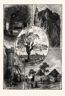 EDINBURGH: CRAIGMILLAR CASTLE; 1. The Hall; 2. The Keep; 3. Queen Mary's Tree; 4. South-west Tower;